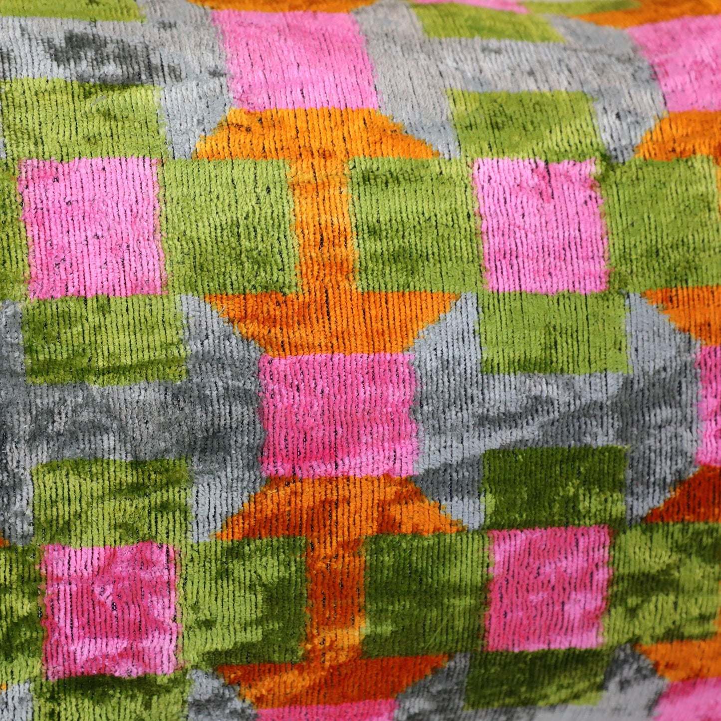Velvet Ikat Patchwork Geometry