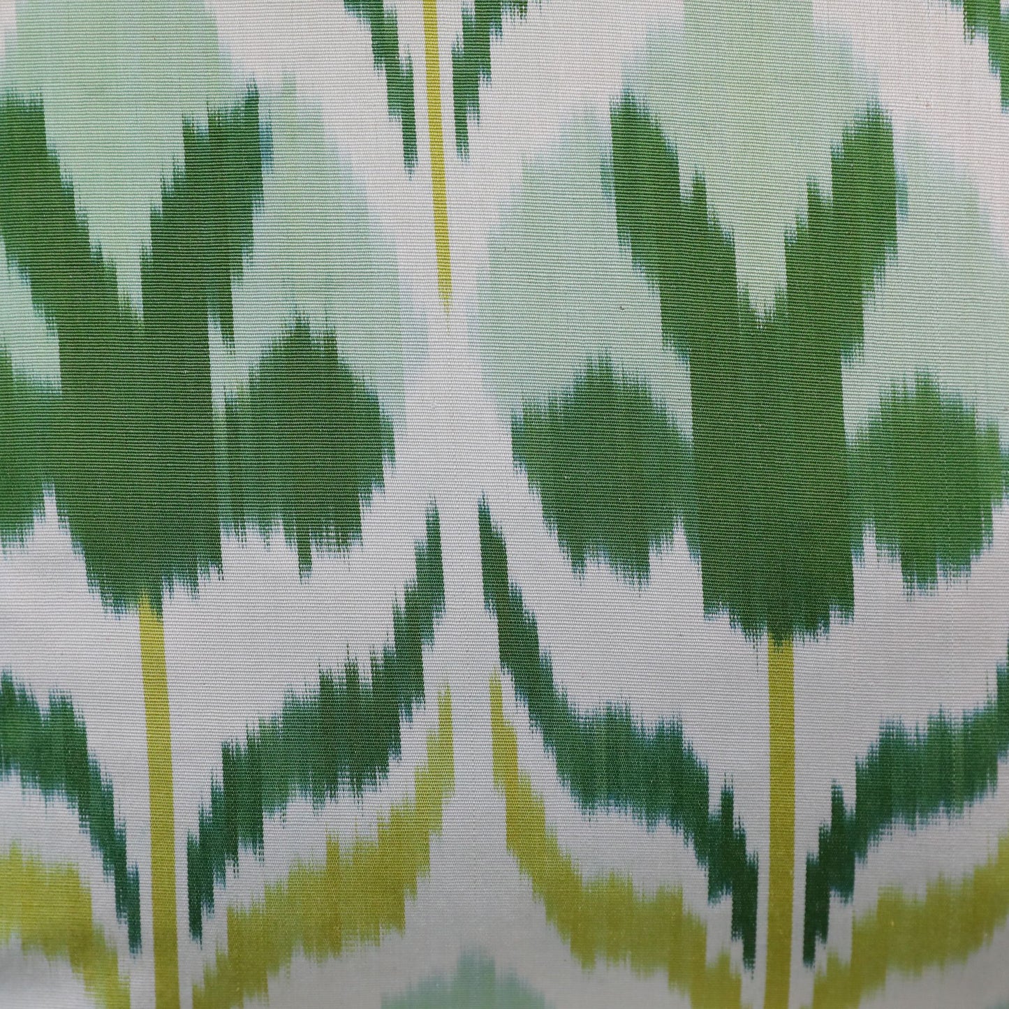 Silk Ikat Leaf Green