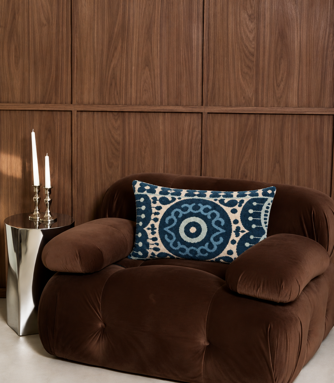 Azura Velvet Ikat Pillow Cover