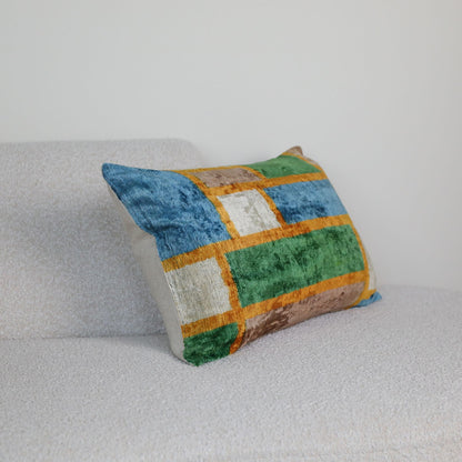 Velvet Ikat Colourful Geometric