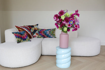 Fluwelen Ikat Mizzona Zigzag Kussenhoes