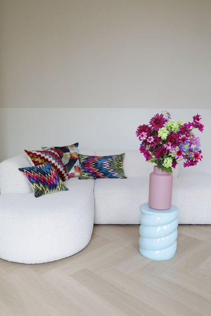 Fluwelen Ikat Mizzona Zigzag Kussenhoes