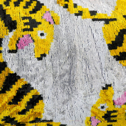 Velvet Ikat Twin Tigers