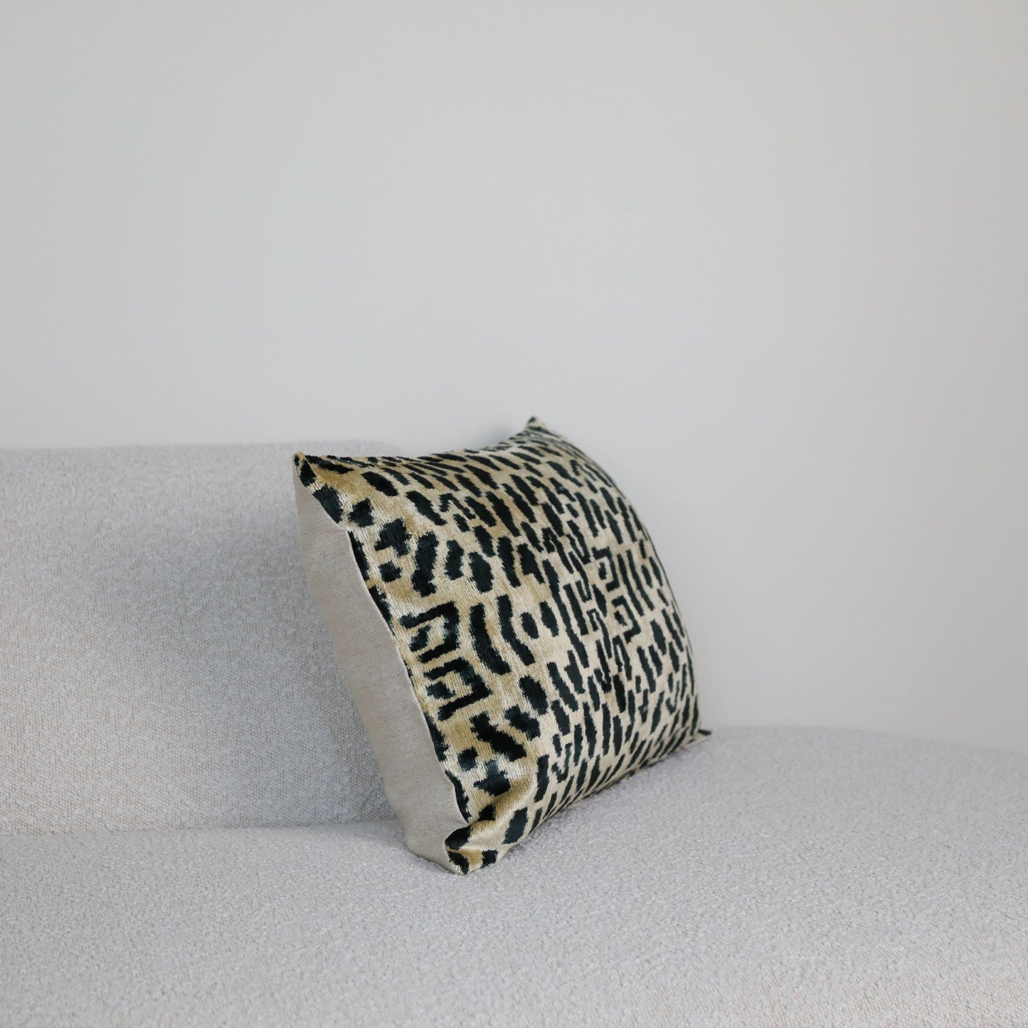 Velvet Ikat Sand Leopard