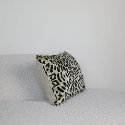 Velvet Ikat Sand Leopard