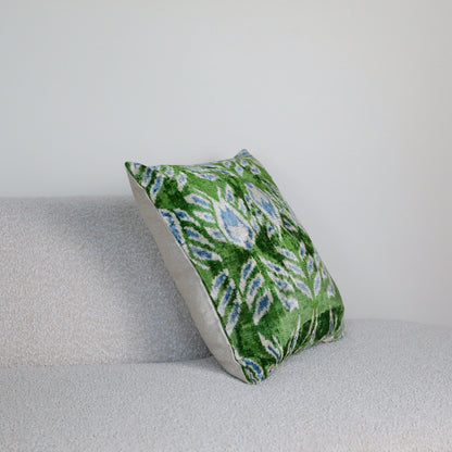 Velvet Ikat Verde Herringbone