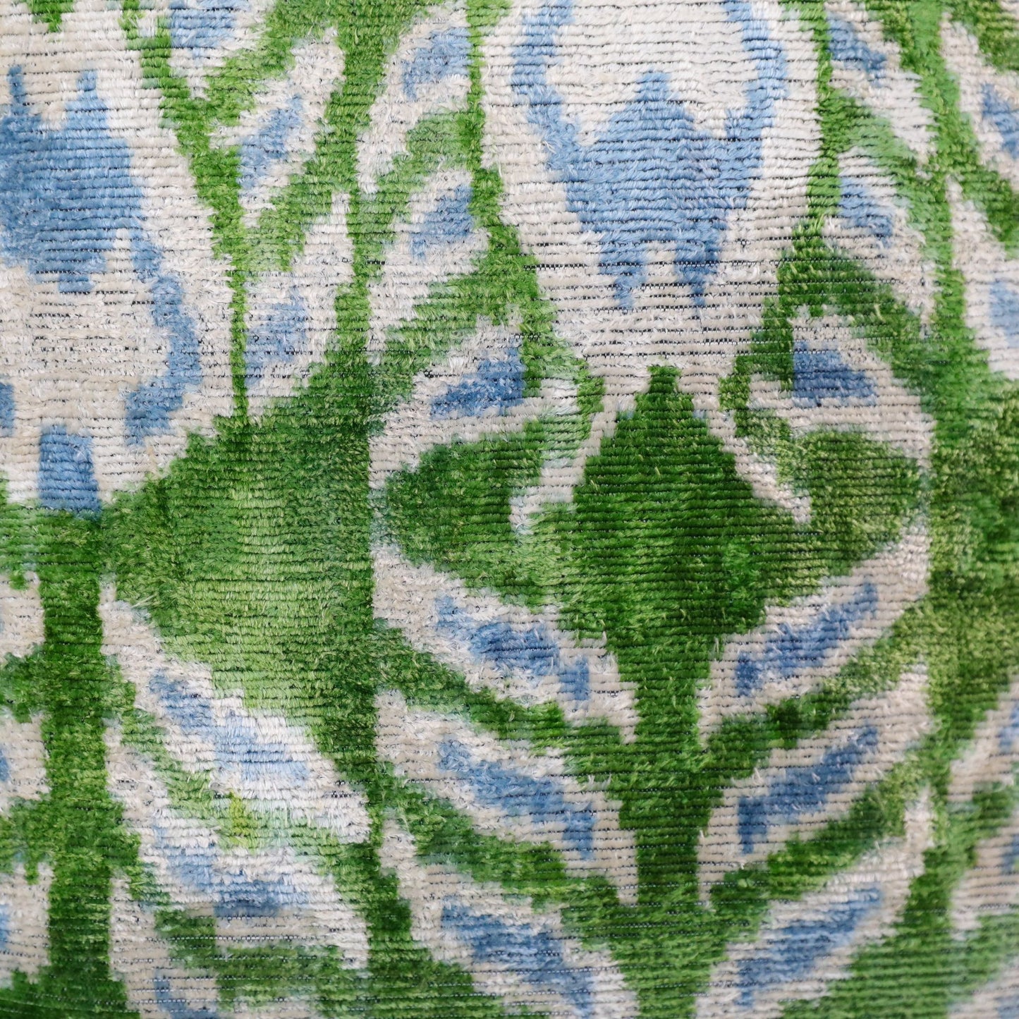 Velvet Ikat Verde Herringbone