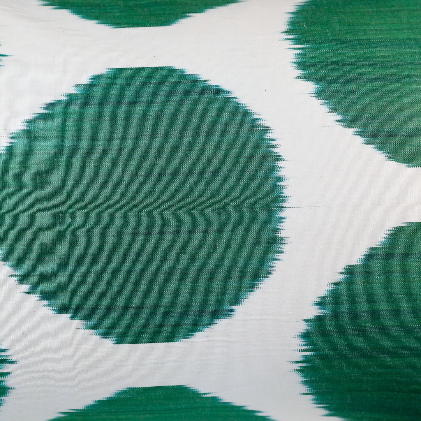 Silk Ikat Green Dots