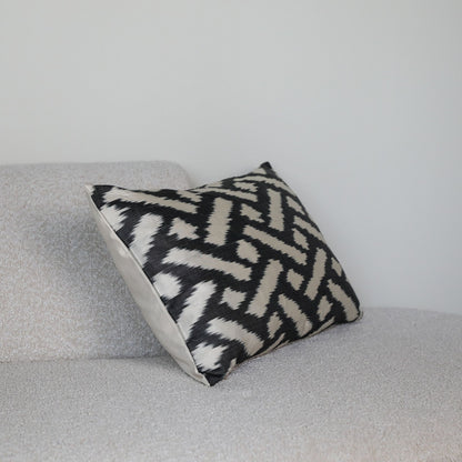 Silk Ikat Black Pattern