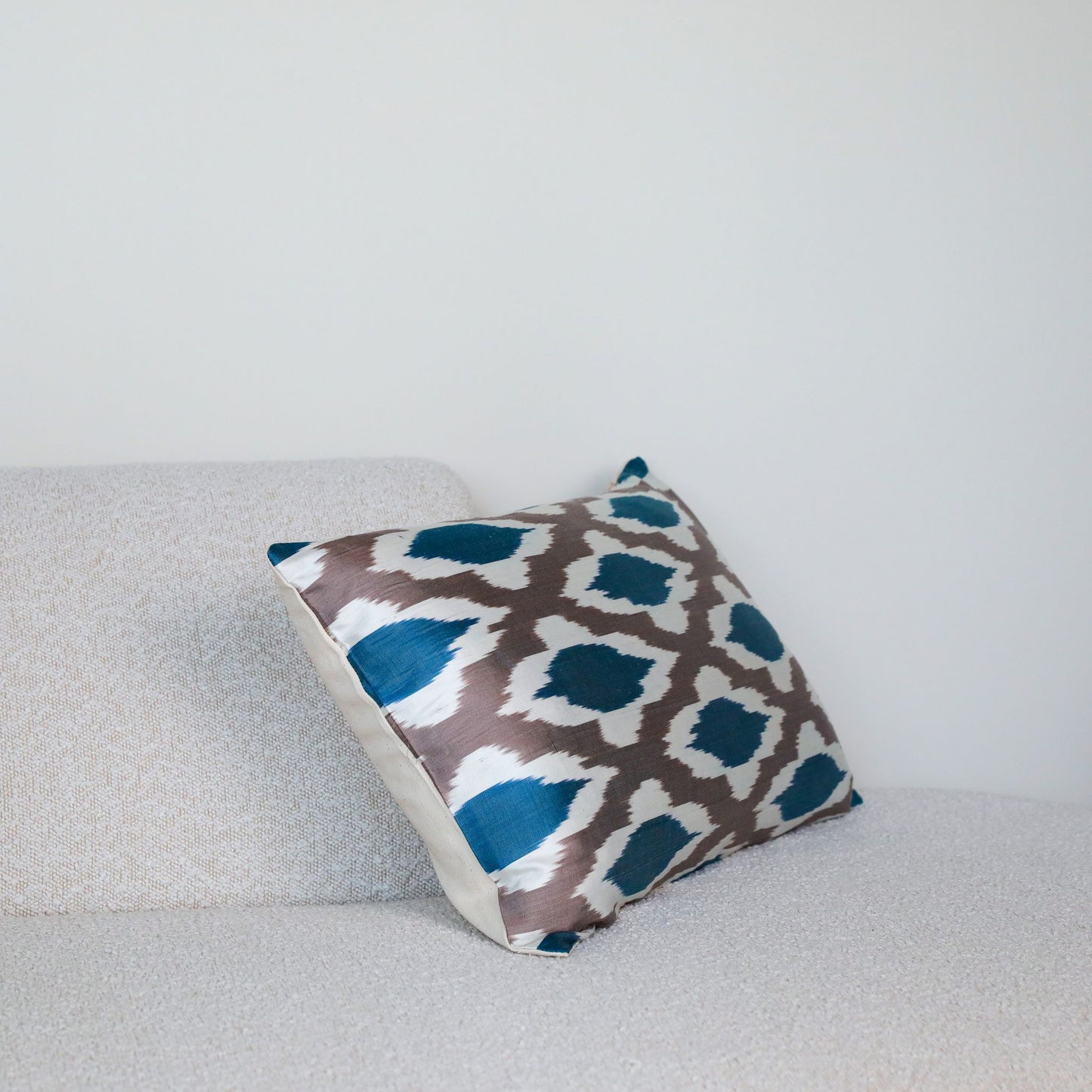 Silk Ikat Taupe Lozenge
