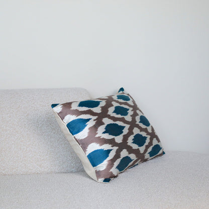 Silk Ikat Taupe Lozenge