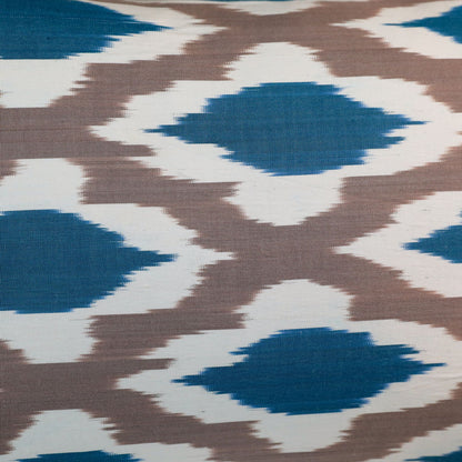 Silk Ikat Taupe Lozenge