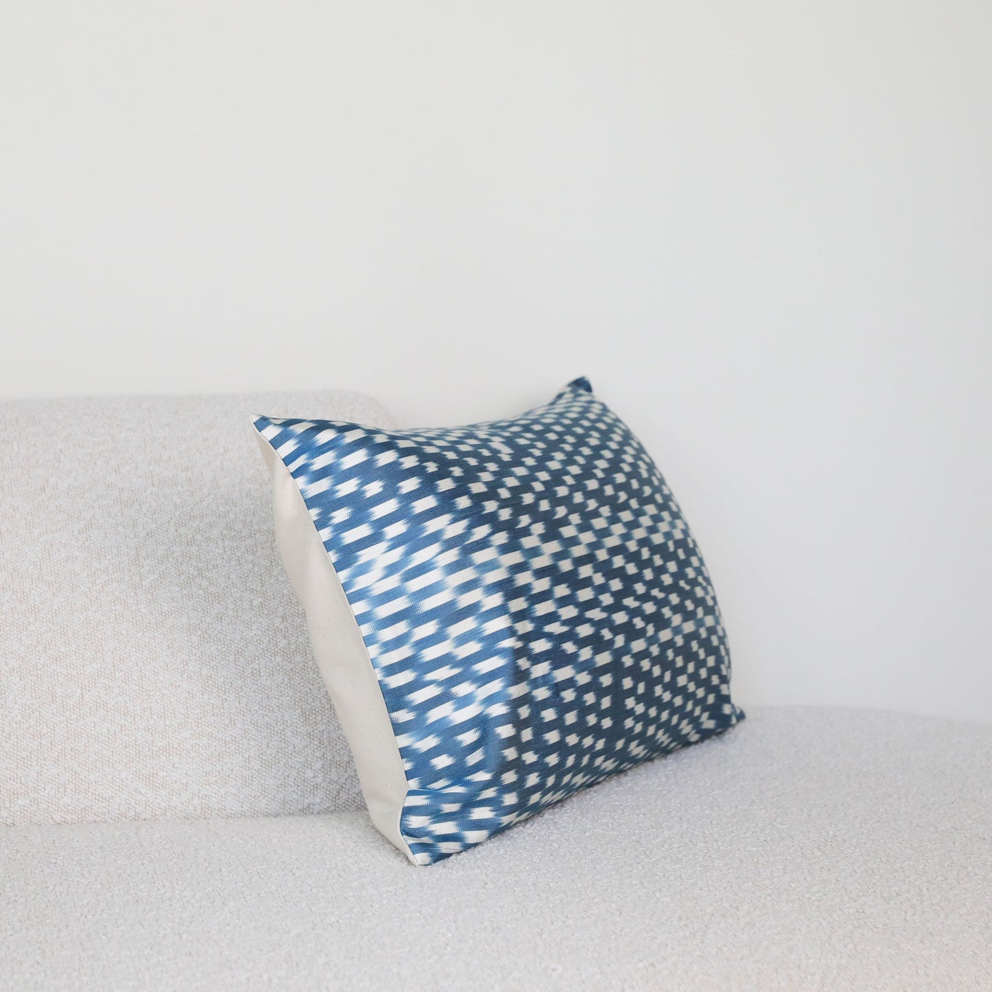Silk Ikat Blue Grid