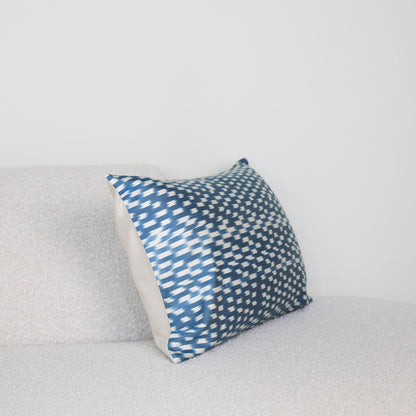 Silk Ikat Blue Grid