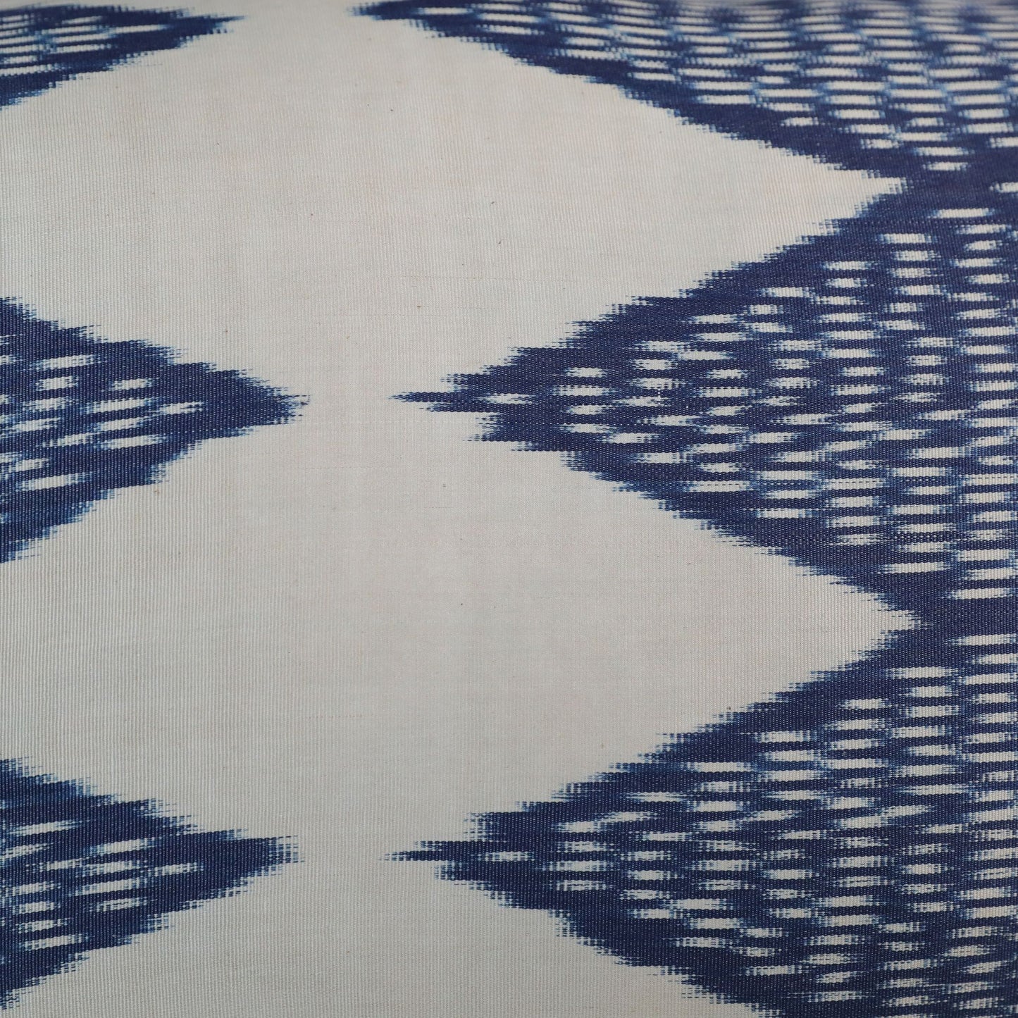 Silk Ikat Indigo Diamond