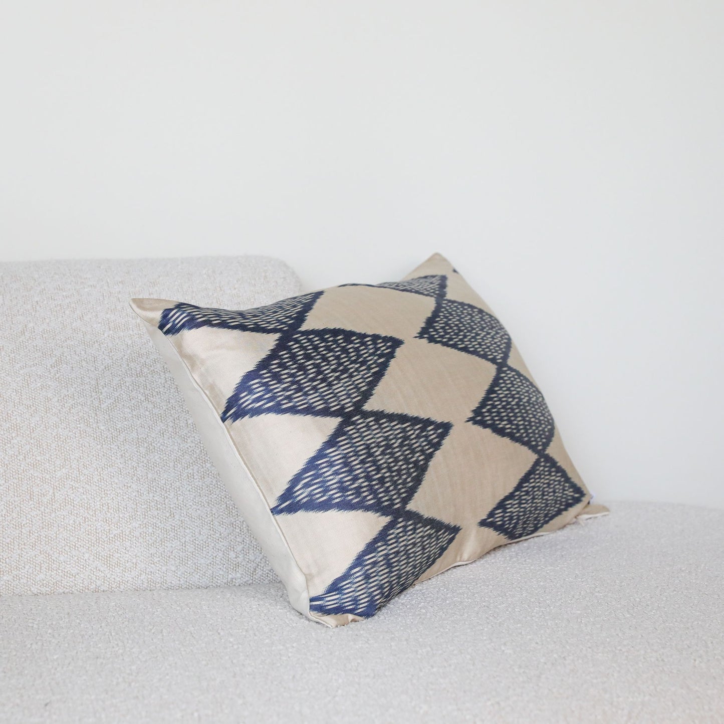 Silk Ikat Indigo Diamond