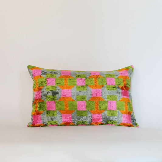 Velvet Ikat Patchwork Geometry