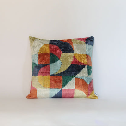 Velvet Ikat Geometry Colorblock