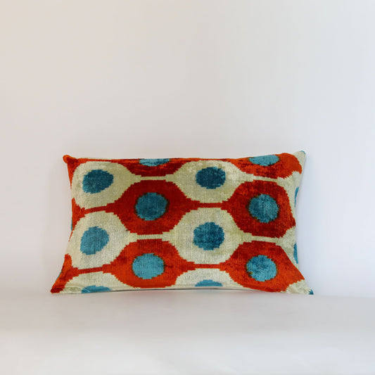 Velvet Ikat  Coral Loop