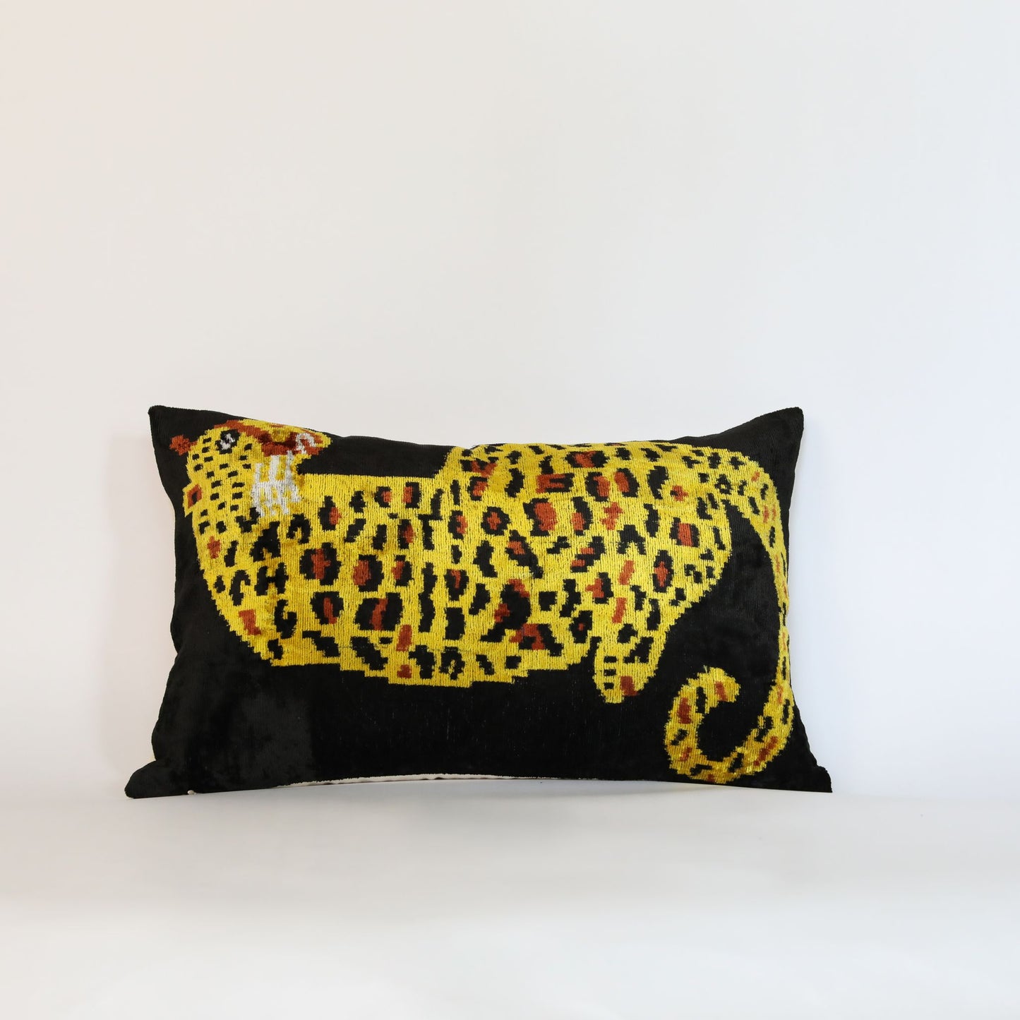 Velvet Ikat Black Leopard