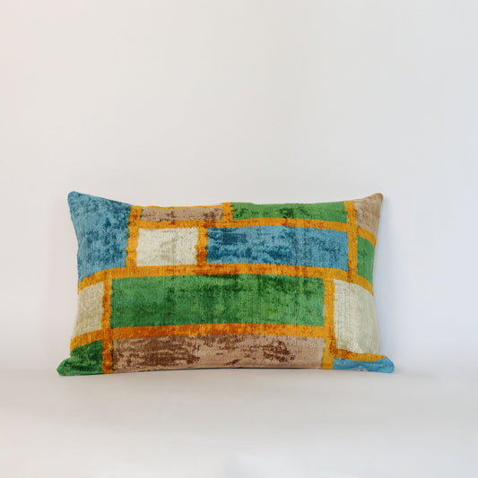 Velvet Ikat Colourful Geometric