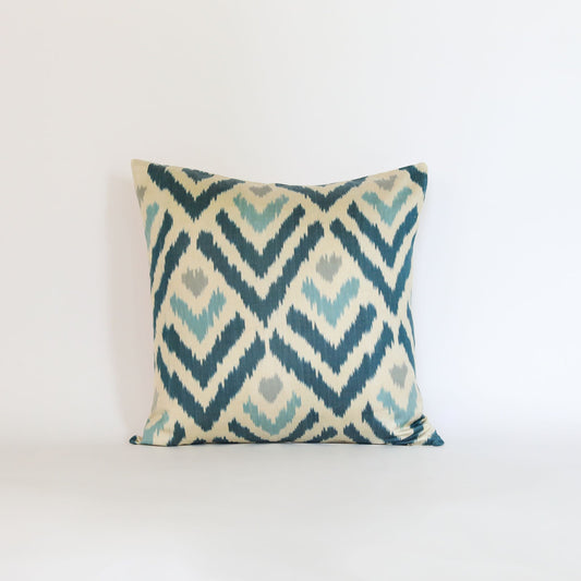 Silk Ikat Ocean Chevron