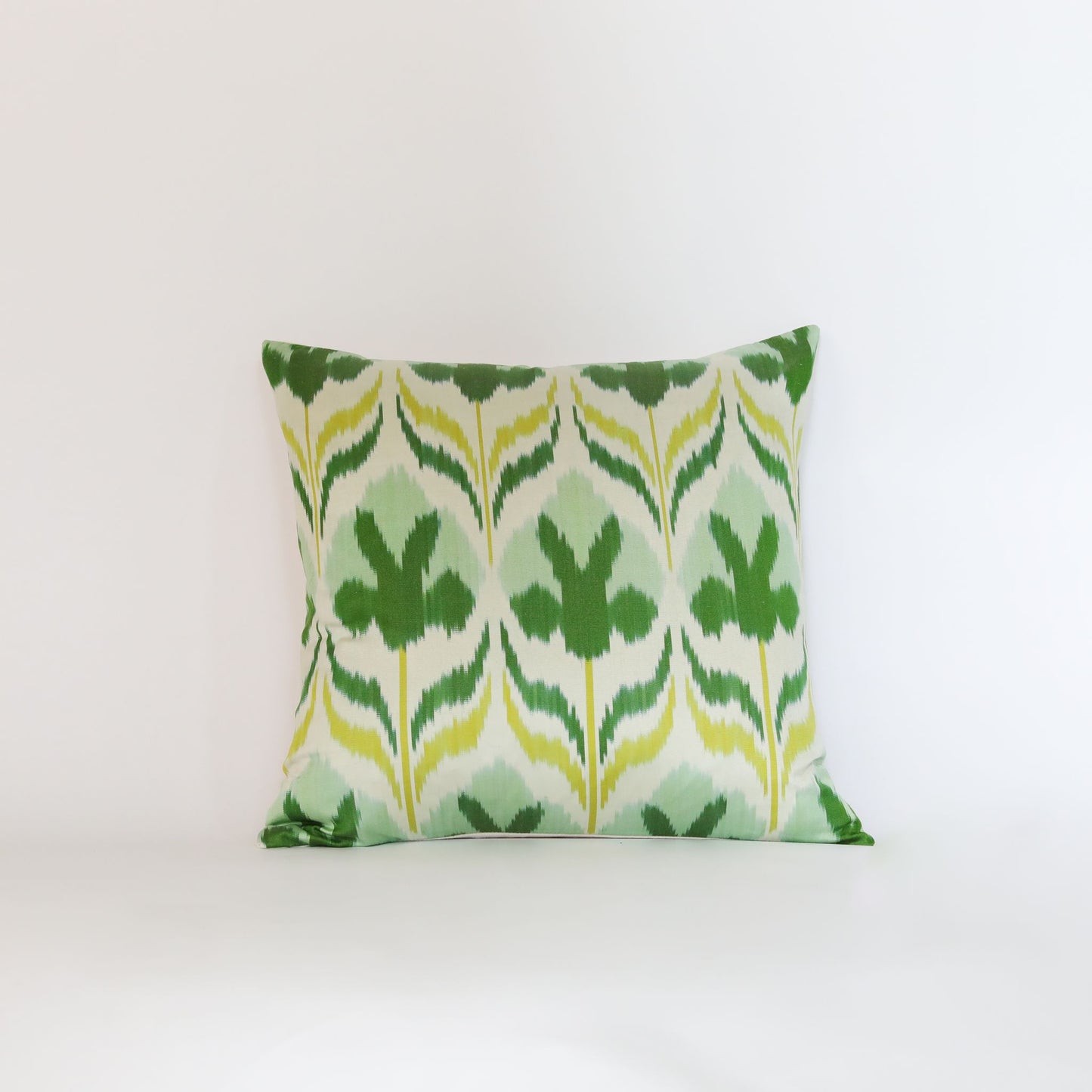 Silk Ikat Leaf Green