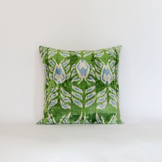 Velvet Ikat Verde Herringbone
