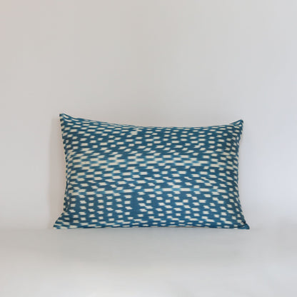 Silk Ikat Blue Grid