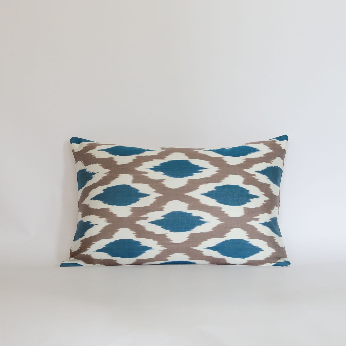 Silk Ikat Taupe Lozenge