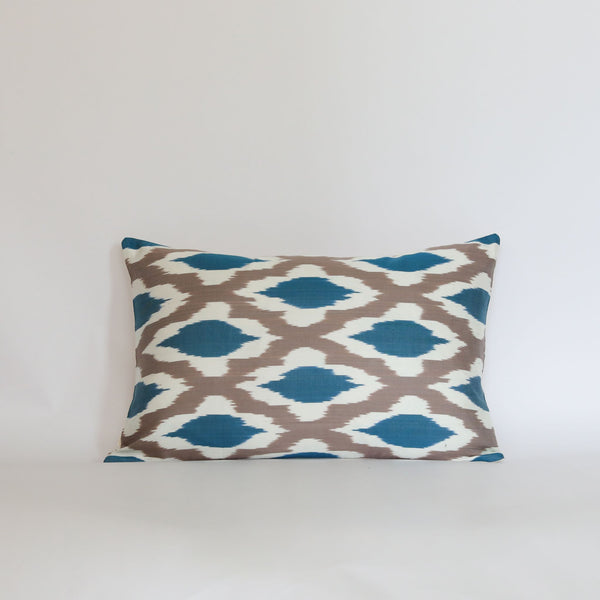 Silk Ikat Taupe Lozenge