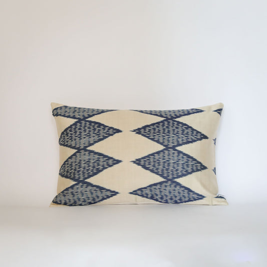 Silk Ikat Indigo Diamond
