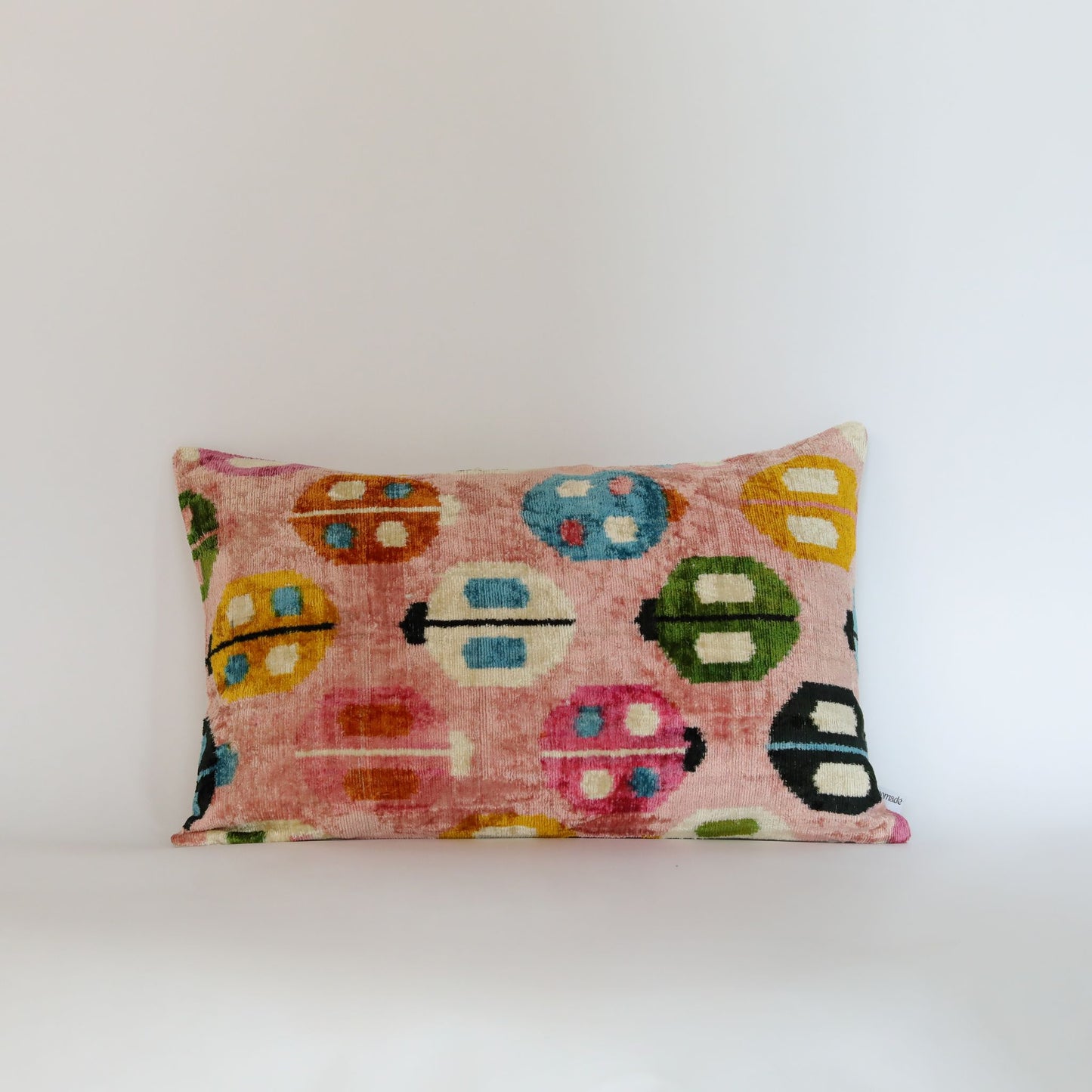 Velvet Ikat Pink Ladybug