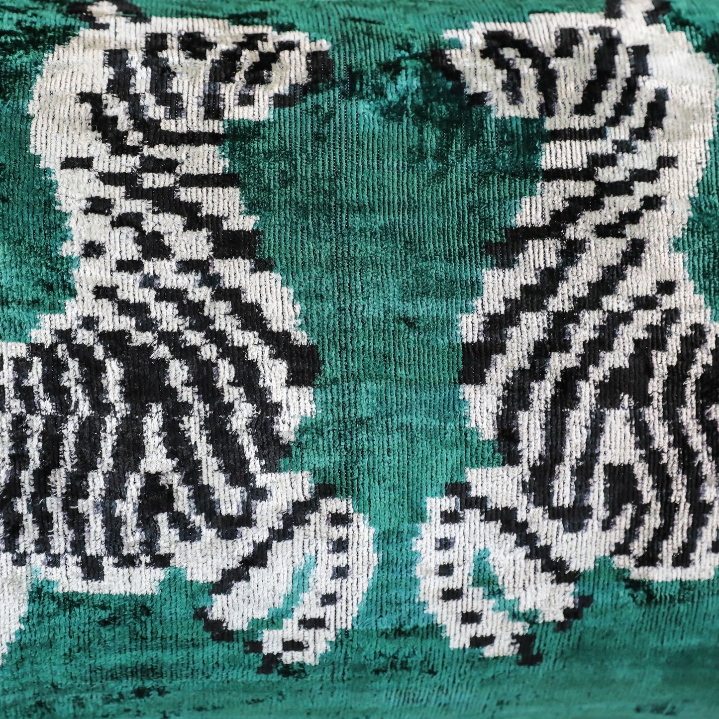 Velvet Ikat Green Zebra