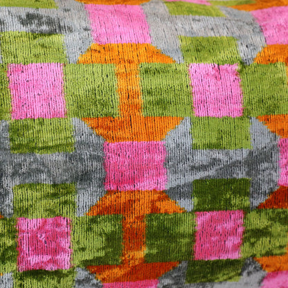Velvet Ikat Patchwork Geometry