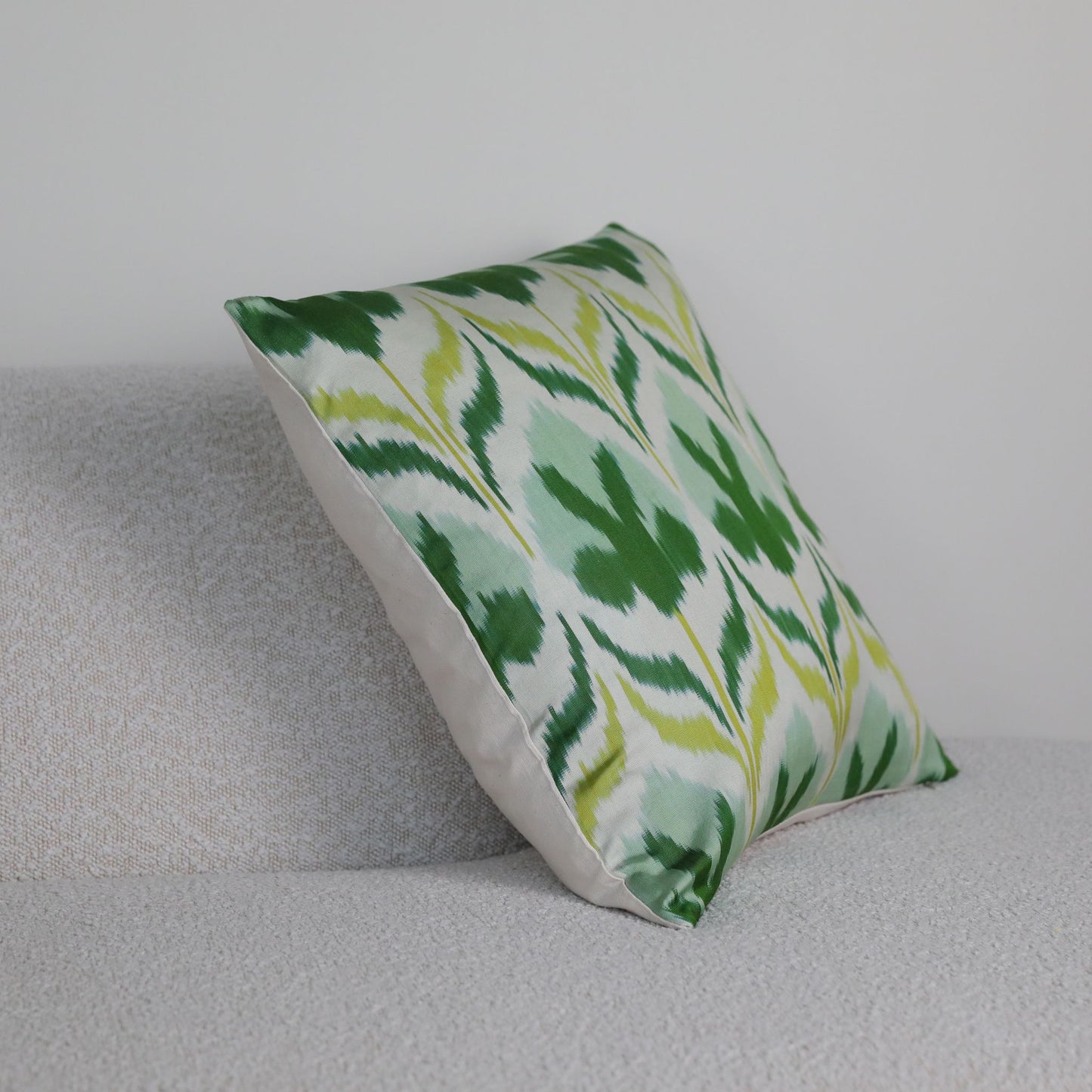 Silk Ikat Leaf Green