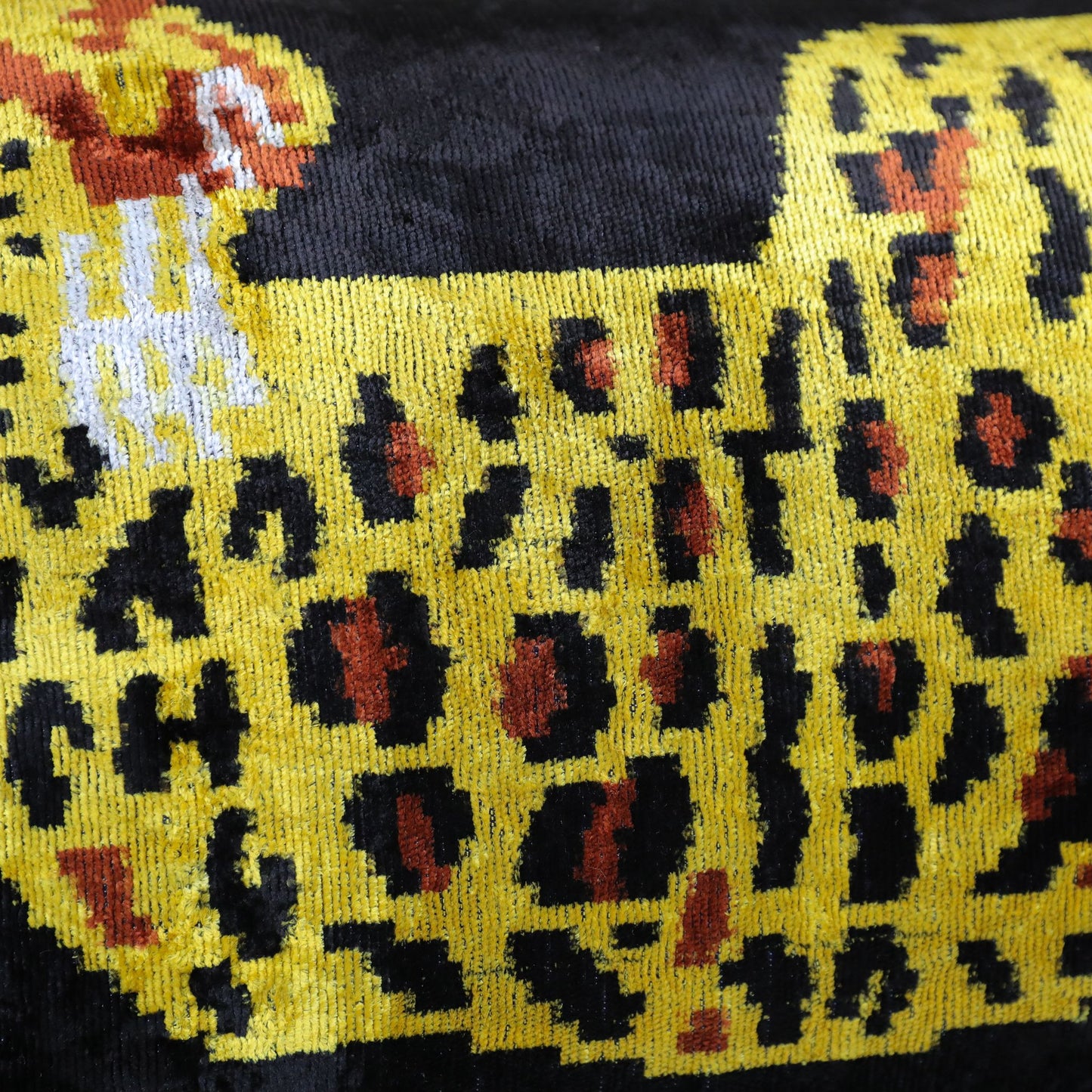 Velvet Ikat Black Leopard