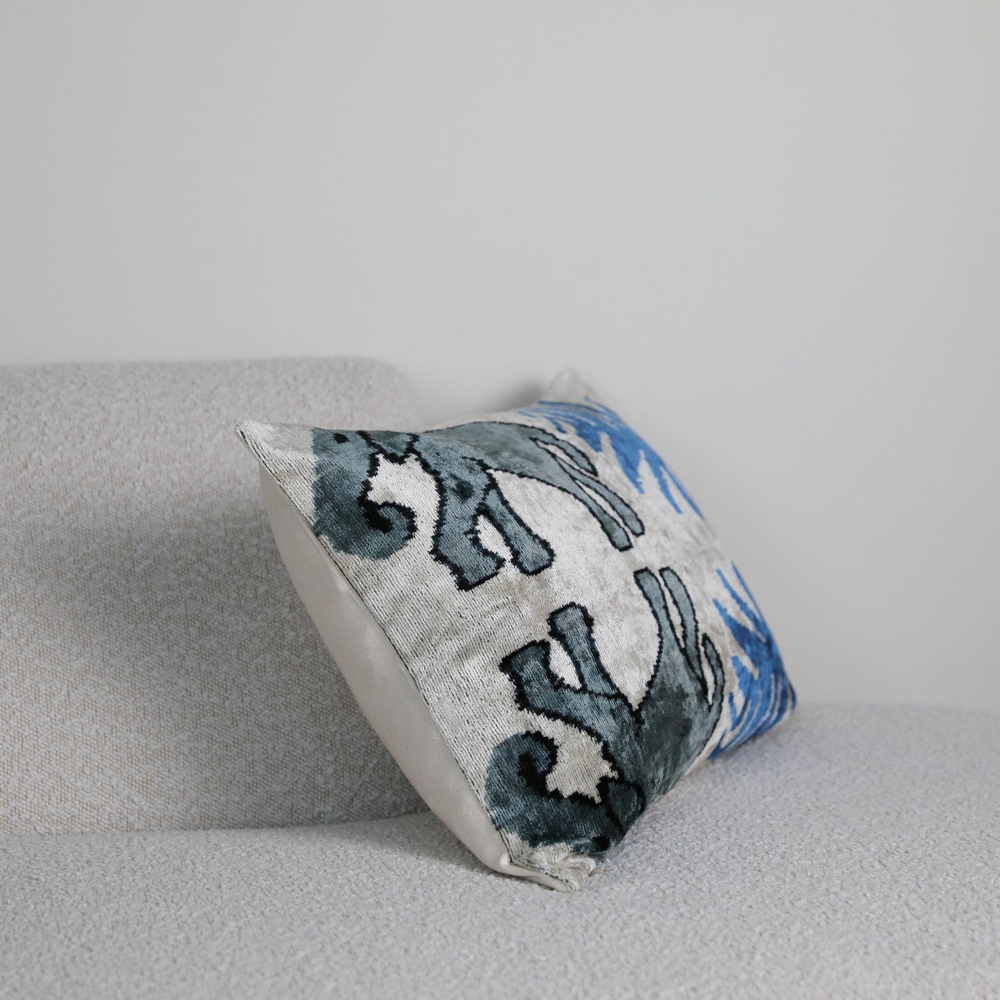 Velvet Ikat Silver Elephant