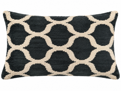 Noir Velvet Ikat Pillow Cover