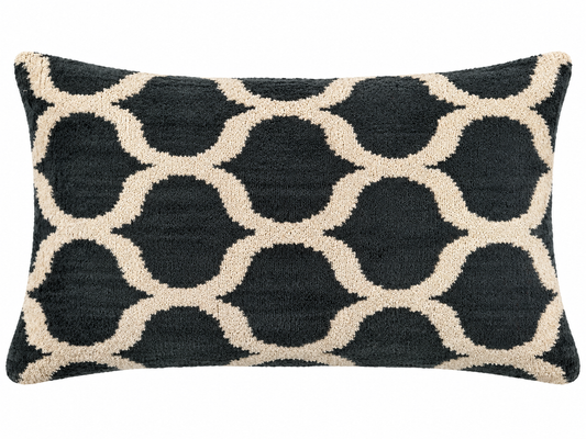 Noir Velvet Ikat Pillow Cover
