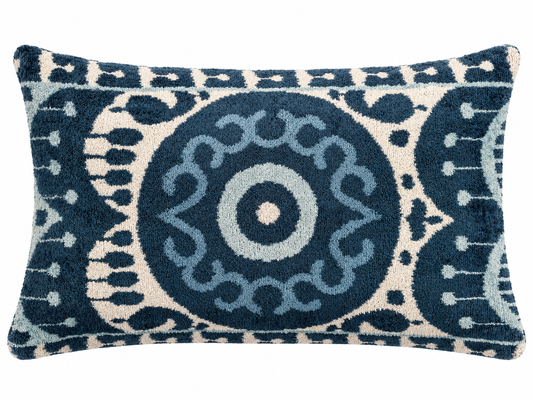 Azura Velvet Ikat Pillow Cover