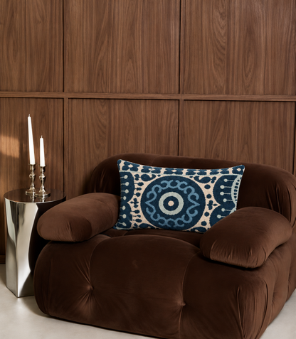 Azura Velvet Ikat Pillow Cover